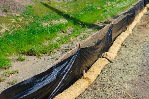 Straw Wattle Installation in Taylor